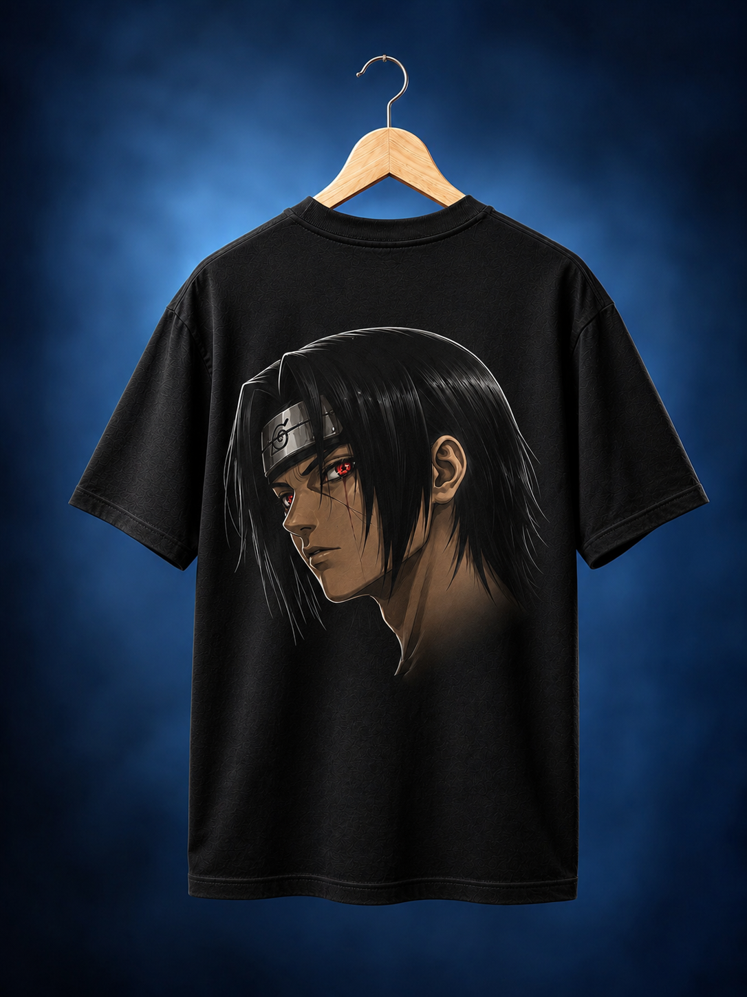 Shadow of the Red Eye – Dark Shinobi Anime T-Shirt — Black 3