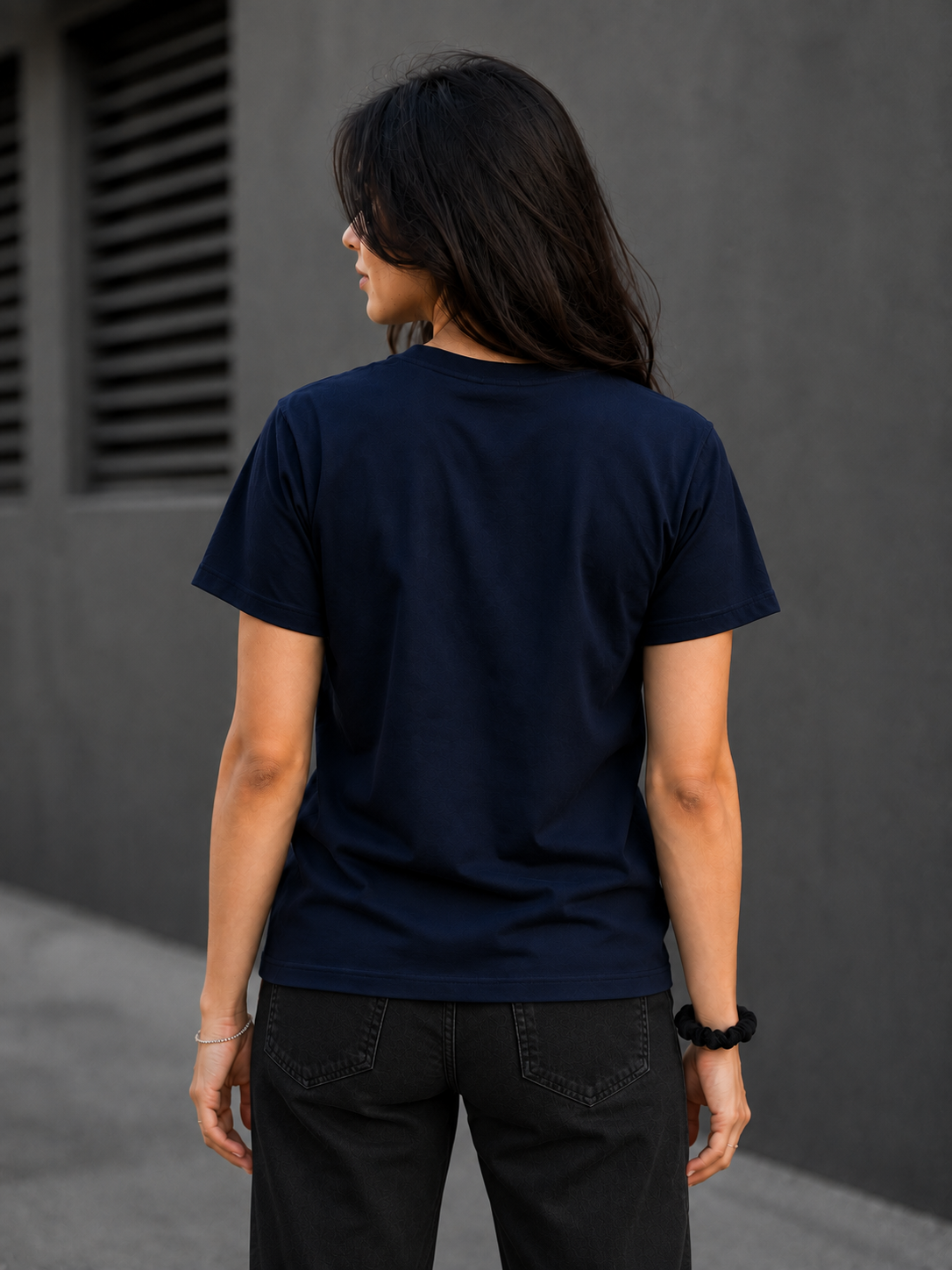 "Villains Not Heroes" Graphic Regular Fit T-Shirt — Navy Blue 2