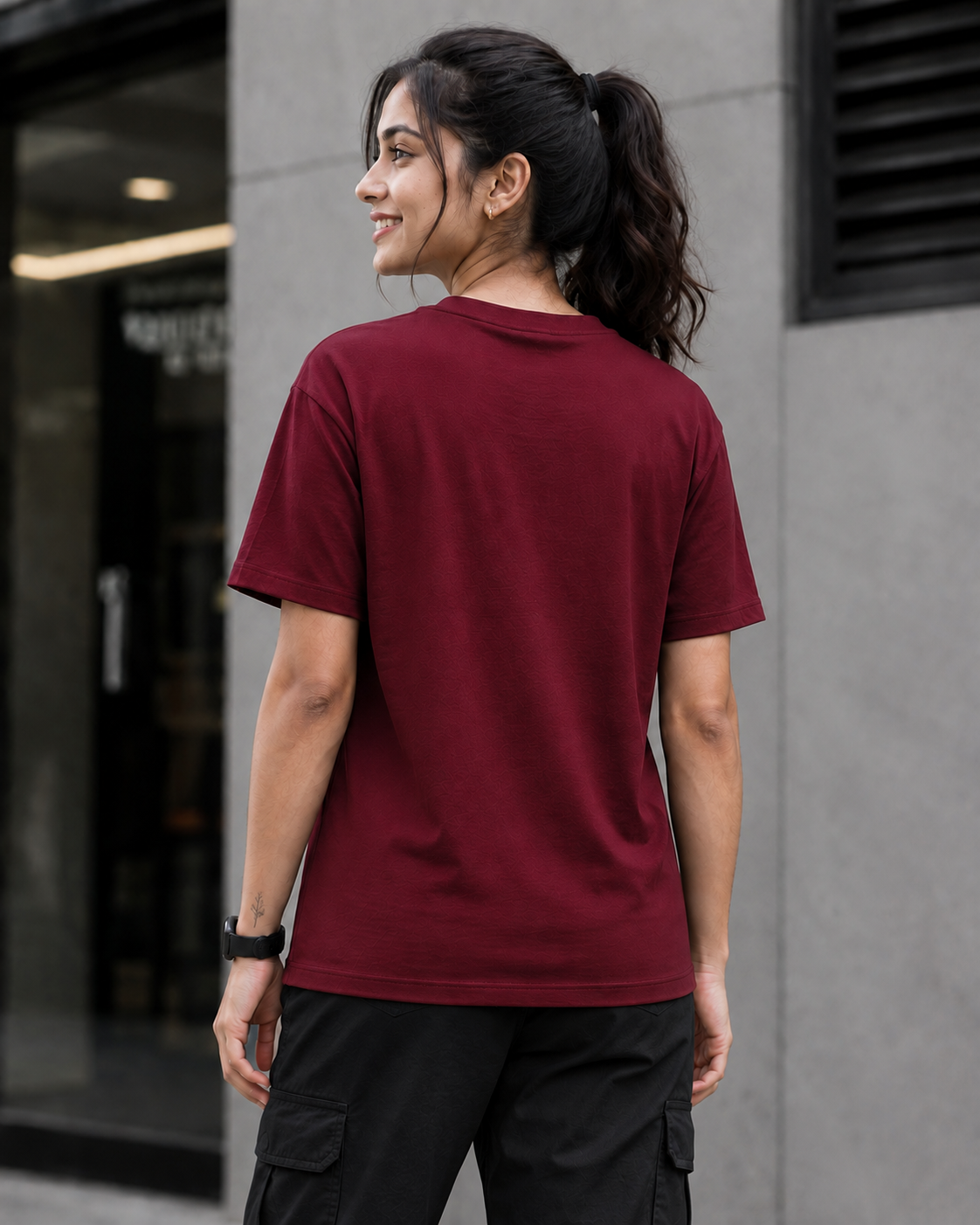 "Zero To Zero" Sarcastic Graphic Regular Fit T-Shirt — Maroon 2