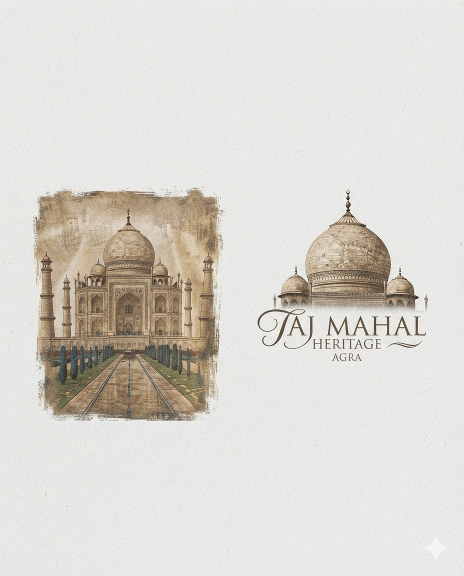 Taj Mahal Heritage Premium Oversized T-Shirt 2