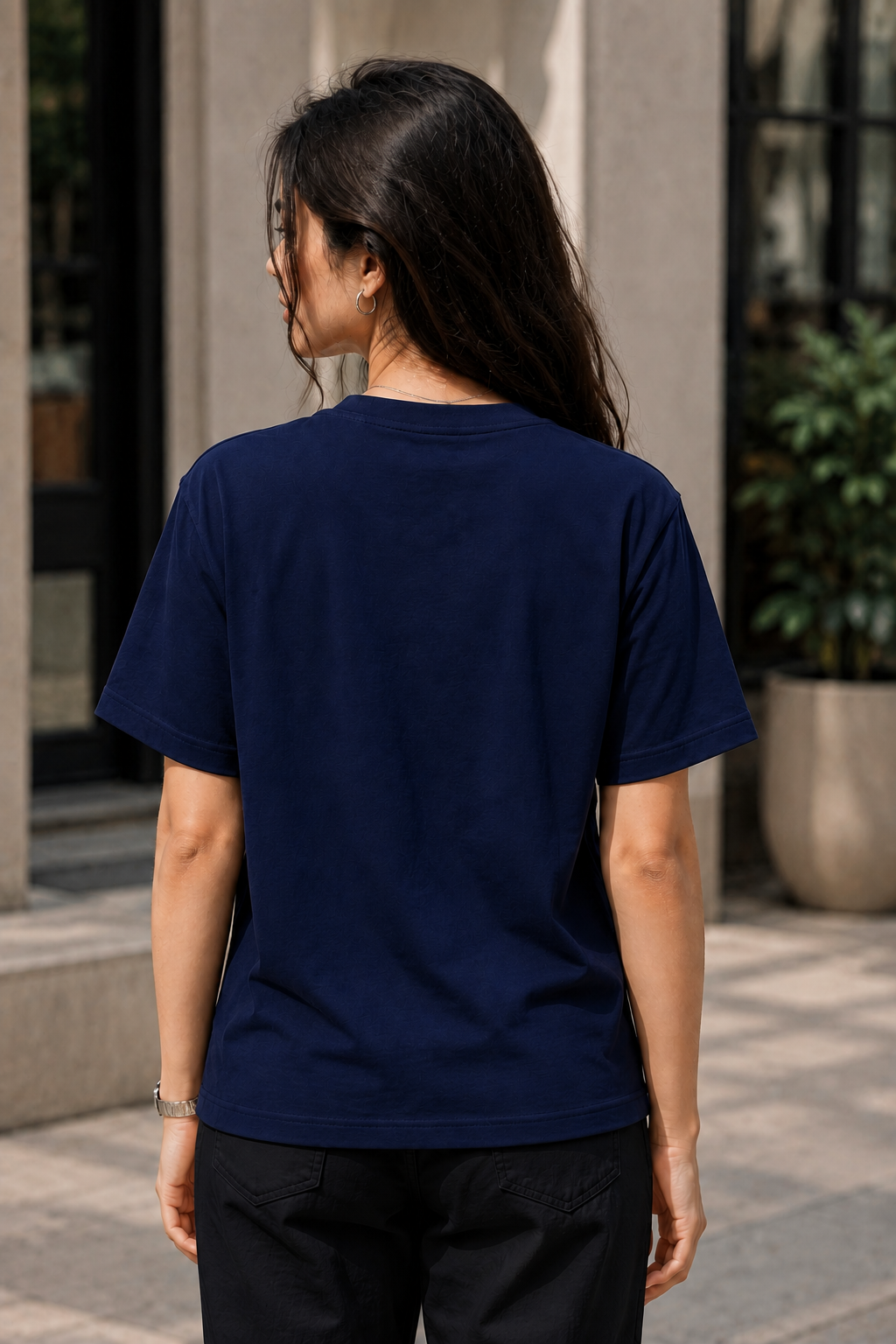 "Be Polite" Funny Sarcastic Quote Regular Fit T-Shirt — Navy Blue 2