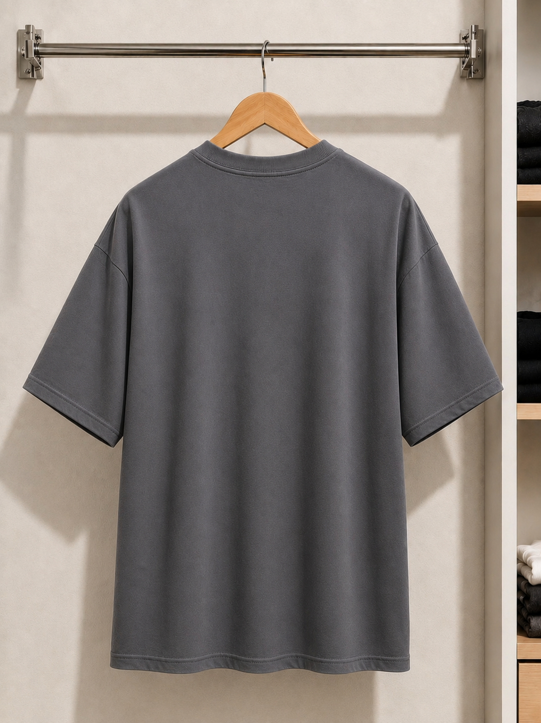 Typing... Oversized Black T-Shirt – WhatsApp Inspired Graphic | PIMBL STYLES — Smokey Grey 5