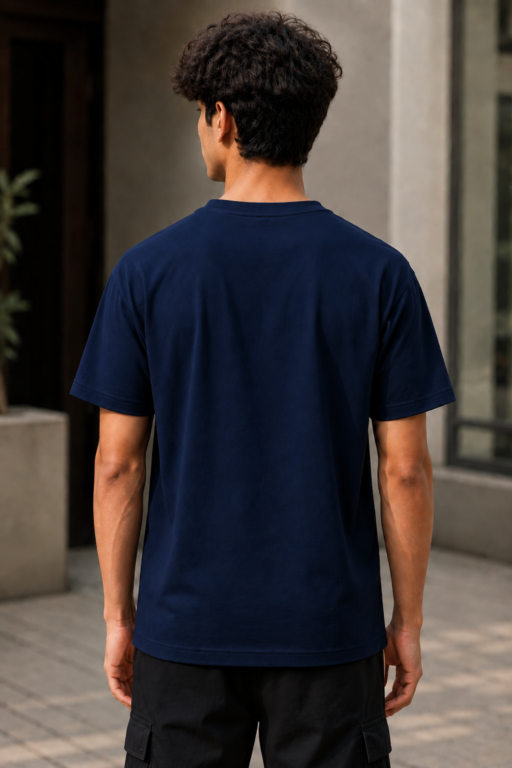 "Be Polite" Funny Sarcastic Quote Regular Fit T-Shirt — Navy Blue 4