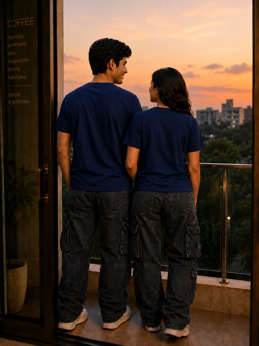 Skelton Graphic T-Shirt regular fit for man and woman  — Navy Blue 2