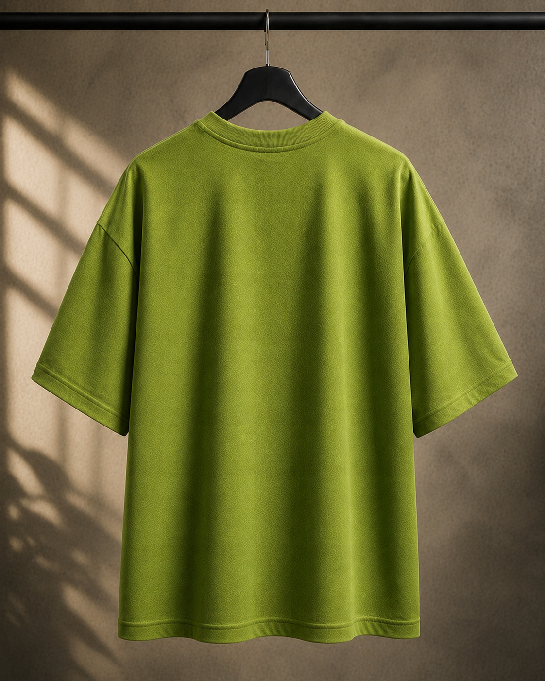 "Simp iykyk" Brush Typography Oversized T-Shirt — Avocado Green 4
