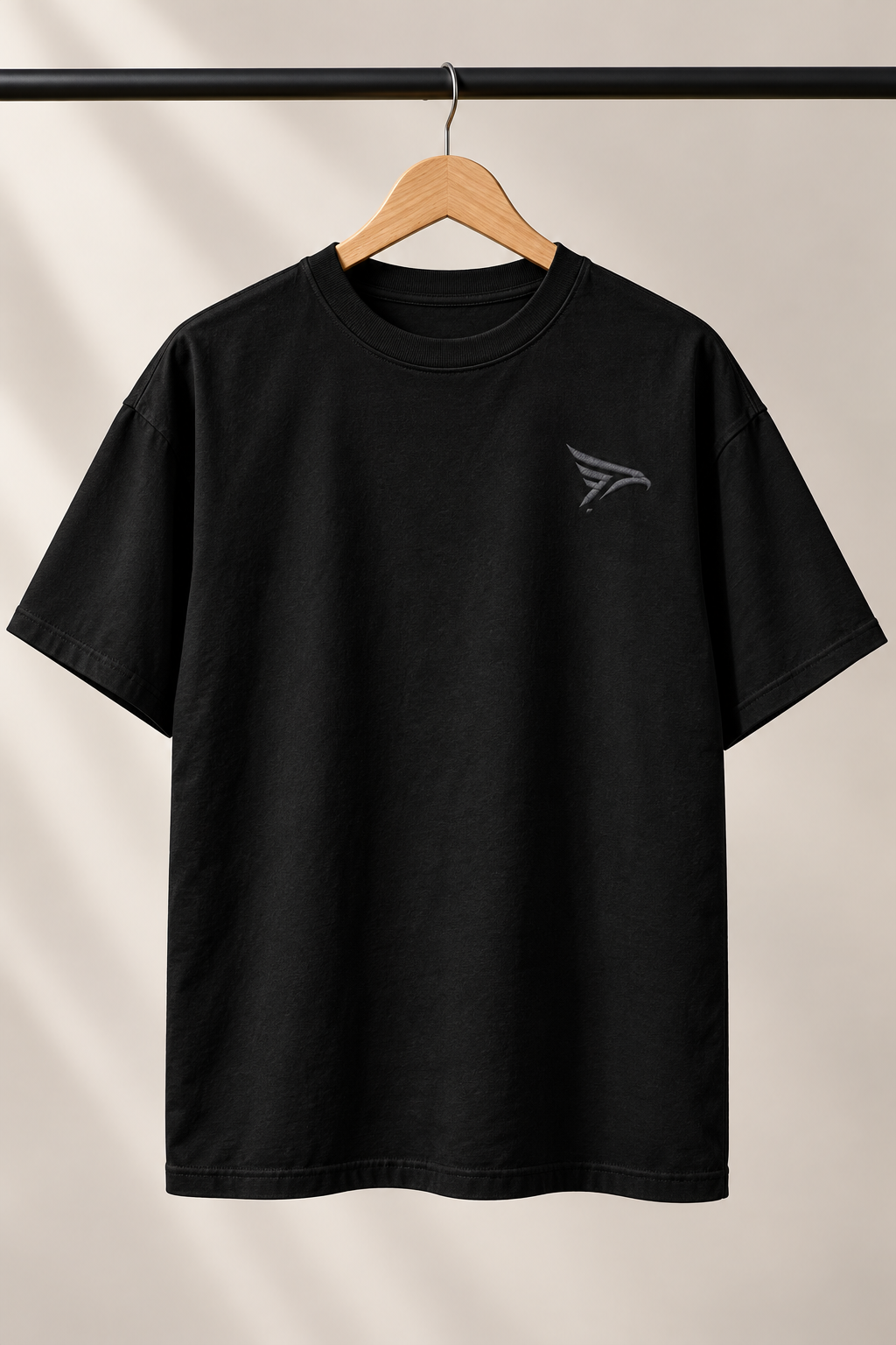 "Looking At Me Or The Fit?" Sarcastic Back Print Regular Fit T-Shirt — Black 2