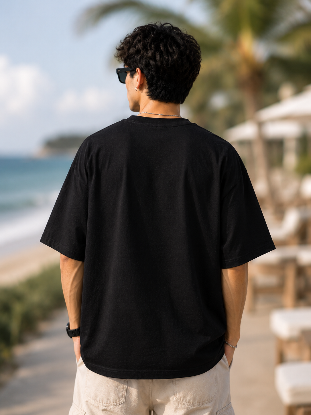 "Rock: Stay Loud, Live Free" Graphic Oversized T-Shirt — Black 2