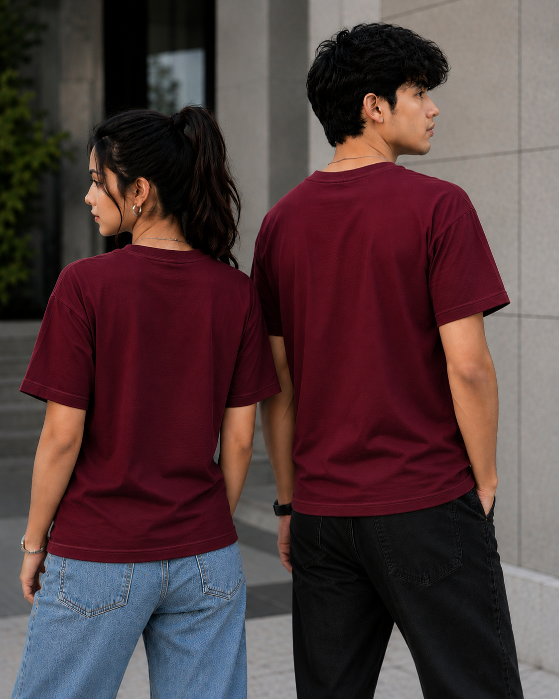 9 To 5 — The Corporate Hustle regular fit t shirt — Maroon 2