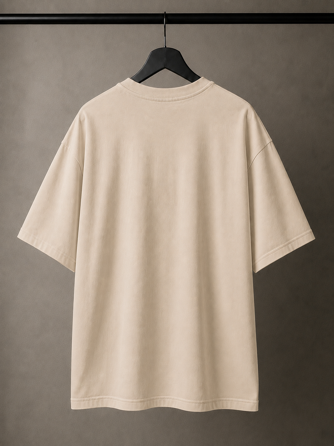 "Cyber Nomad" Urban Character Graphic Oversized T-Shirt — Beige 6