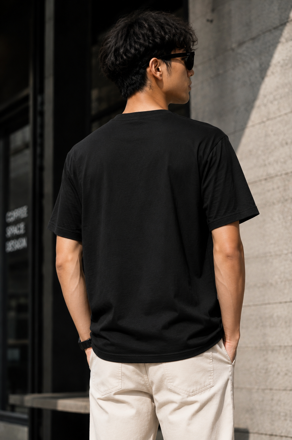 "Premium Vodka Bottle" Graphic Oversized T-Shirt — Black 2