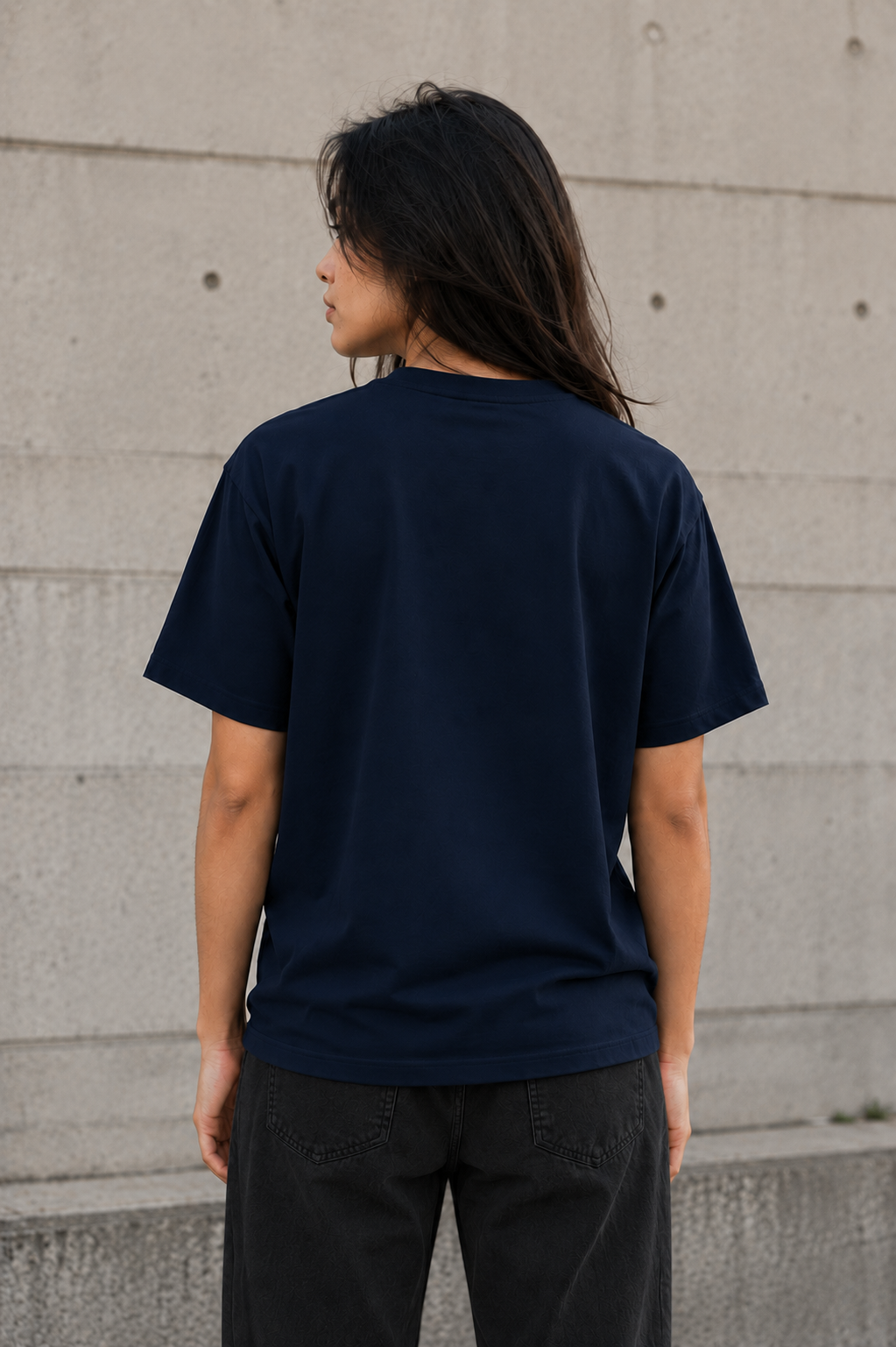 "Break Free Money" Graphic Regular Fit T-Shirt — Navy Blue 4