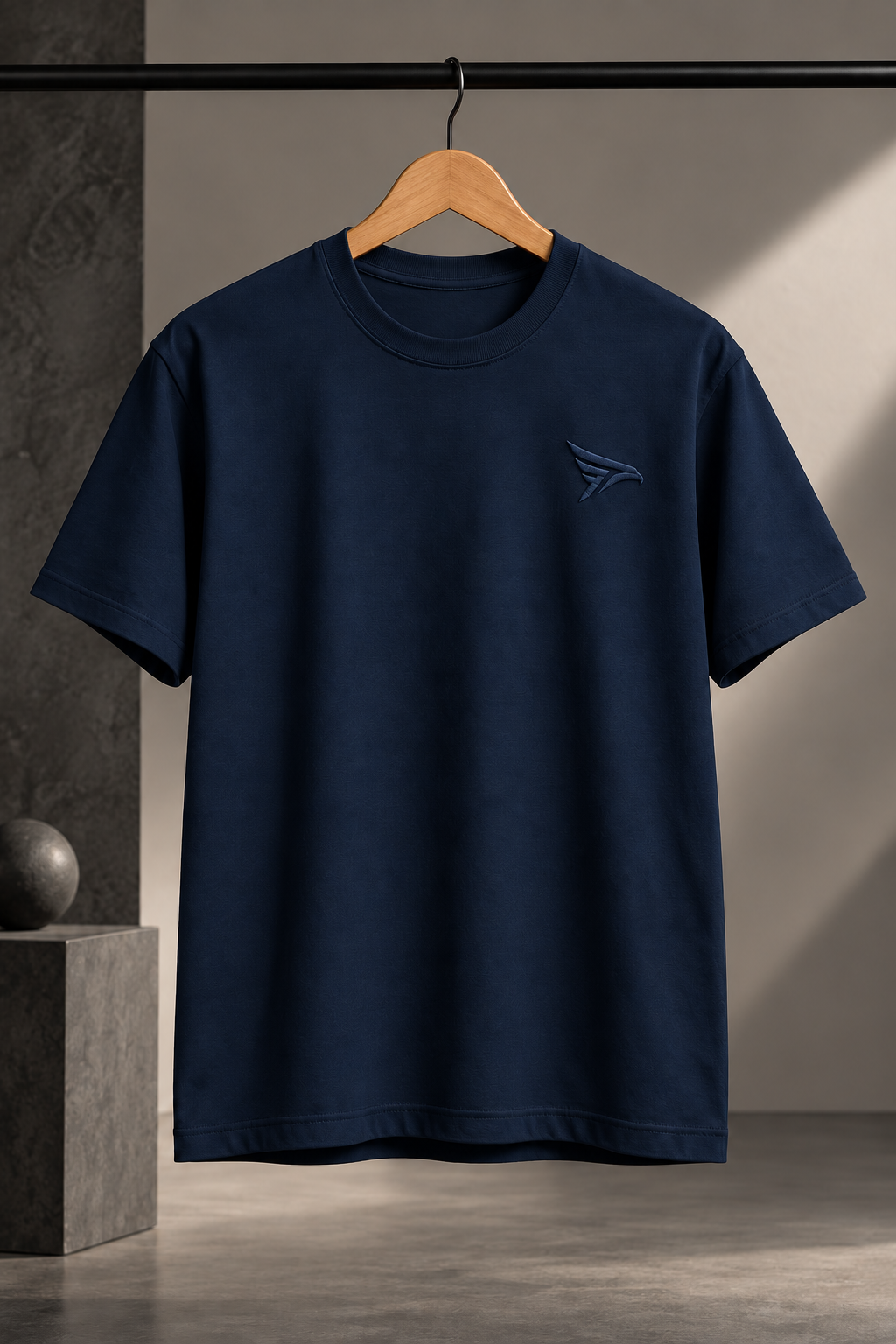 "My Dream Job Is Not Having A Job" Funny Back Print Regular Fit T-Shirt — Navy Blue 2