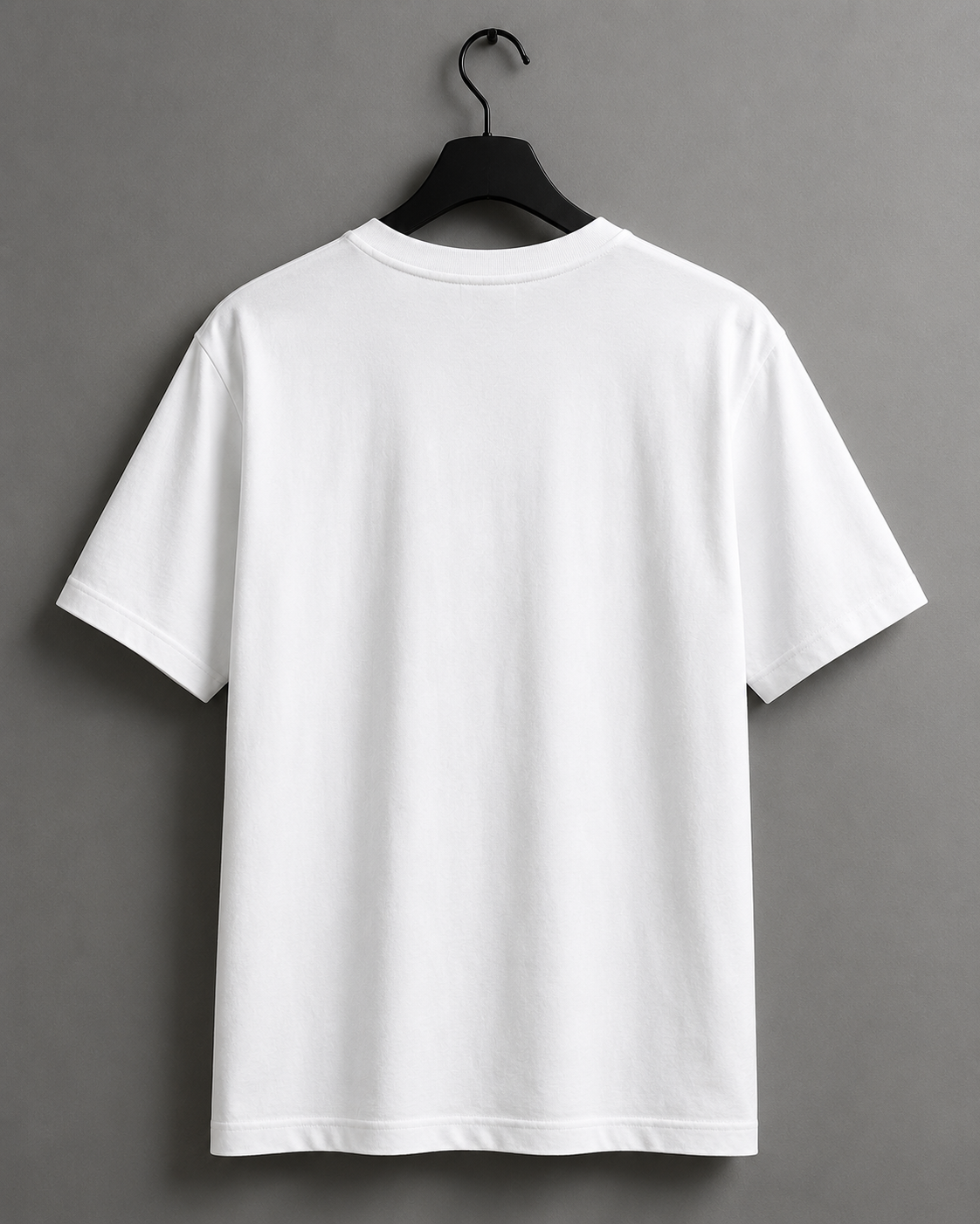 "MOOD : DON'T ASK"  Graphic Regular Fit T-Shirt  — White 5