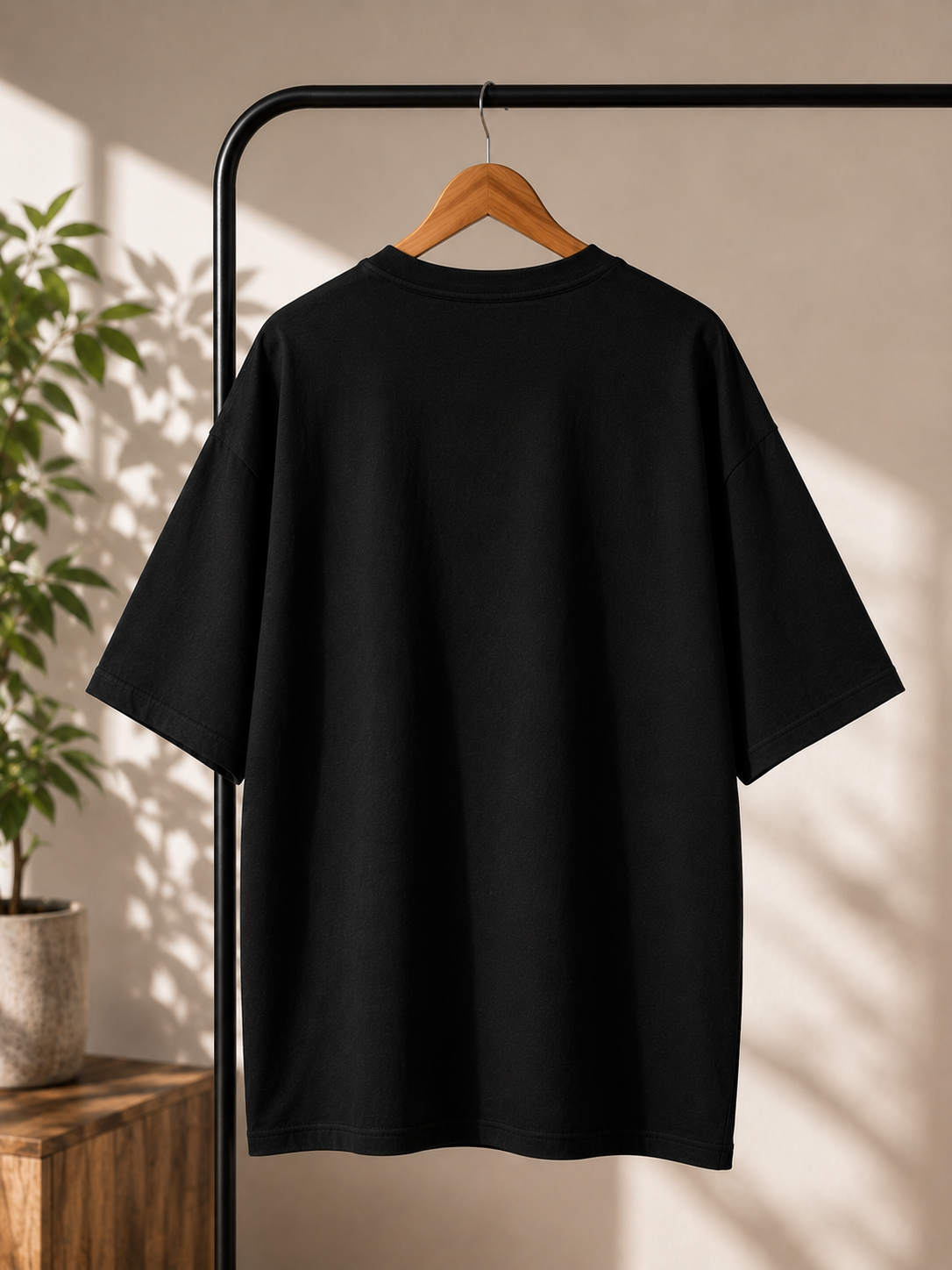 "Aim for the Moon" Aesthetic Dreamer Graphic Oversized T-Shirt — Black 5