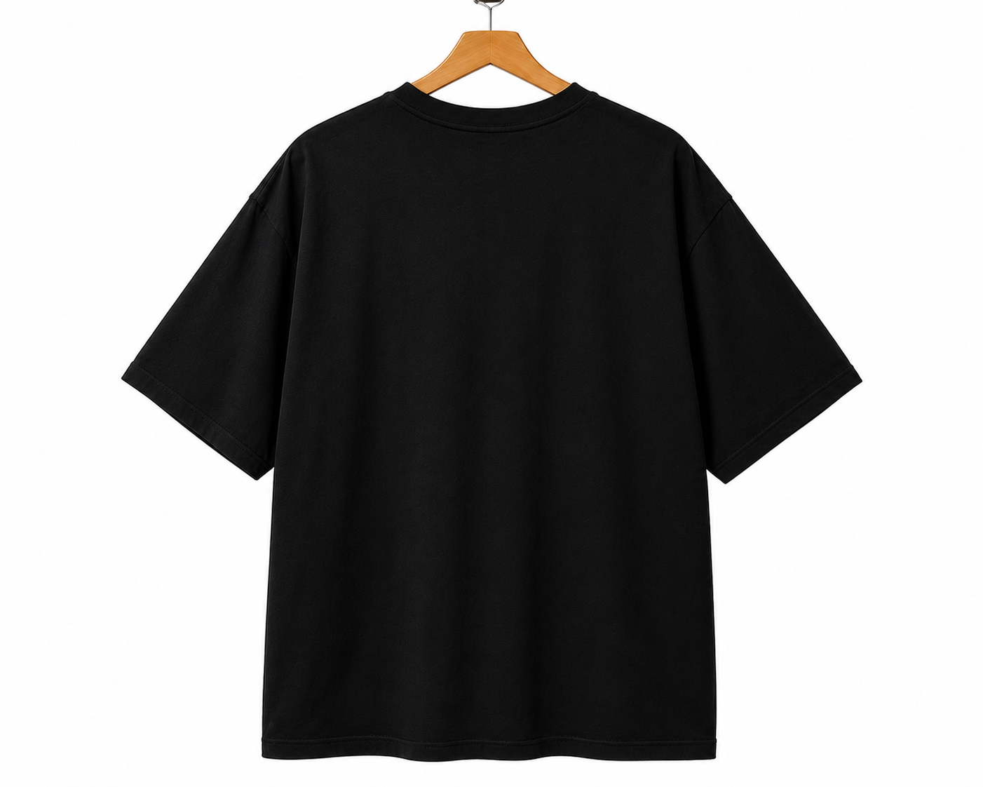 "POWERED BY TEA" Graphic Oversized T-Shirt  — Black 4