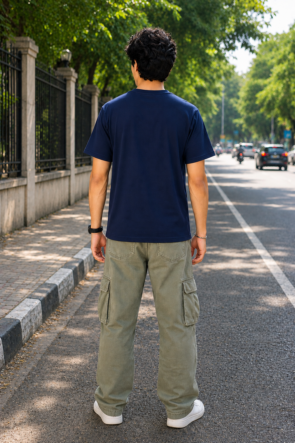 Anime Inspired Graphic T-Shirt — Navy Blue 2