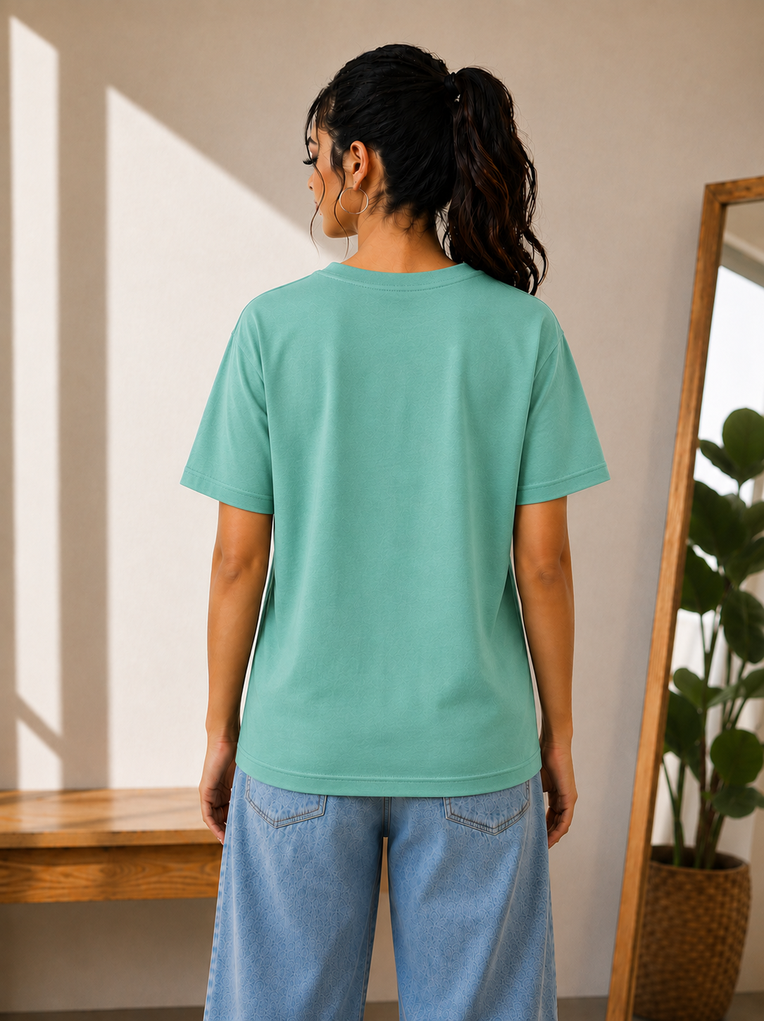  'Koh-i-Noor' The mountain of light and india Pride normal fit t shirt  — Sea-Green 3