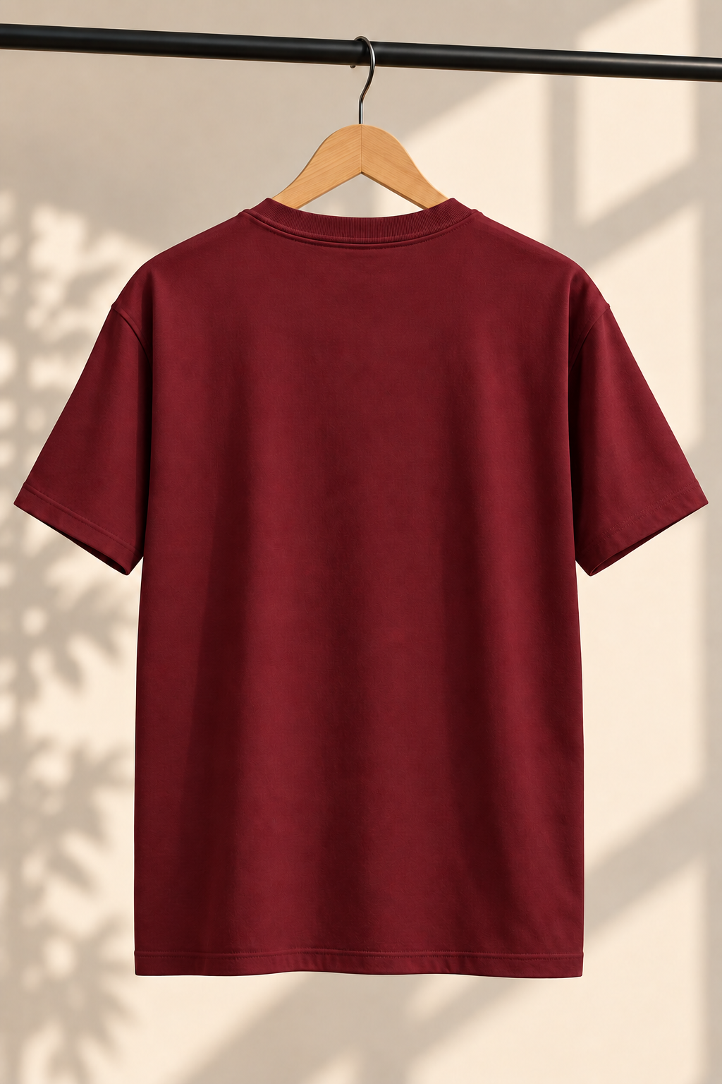 "Loafer" Minimalist Serif Regular Fit T-Shirt — Maroon 2