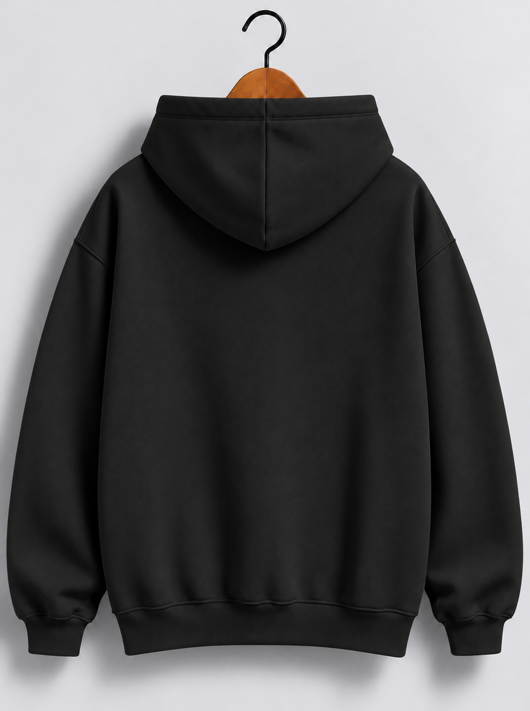 Lofi Anime Girl & Sleeping Cat Graphic Hoodie — Black 2
