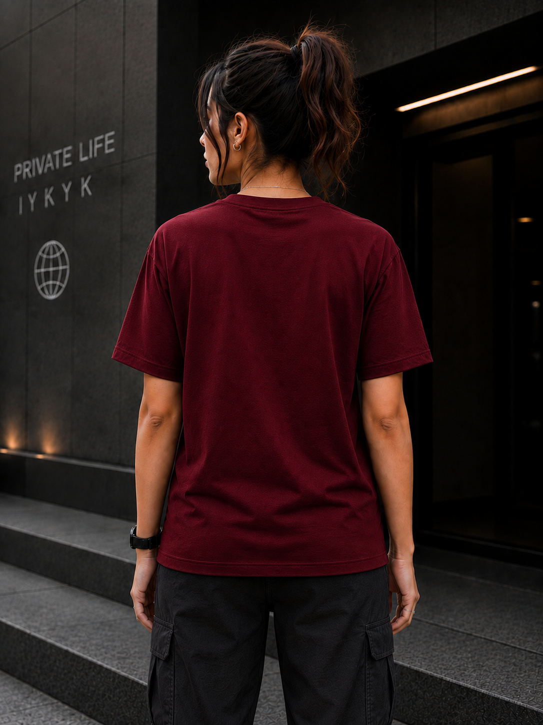 "Private Life IYKYK" Chess King Graphic Regular Fit T-Shirt — Maroon 4