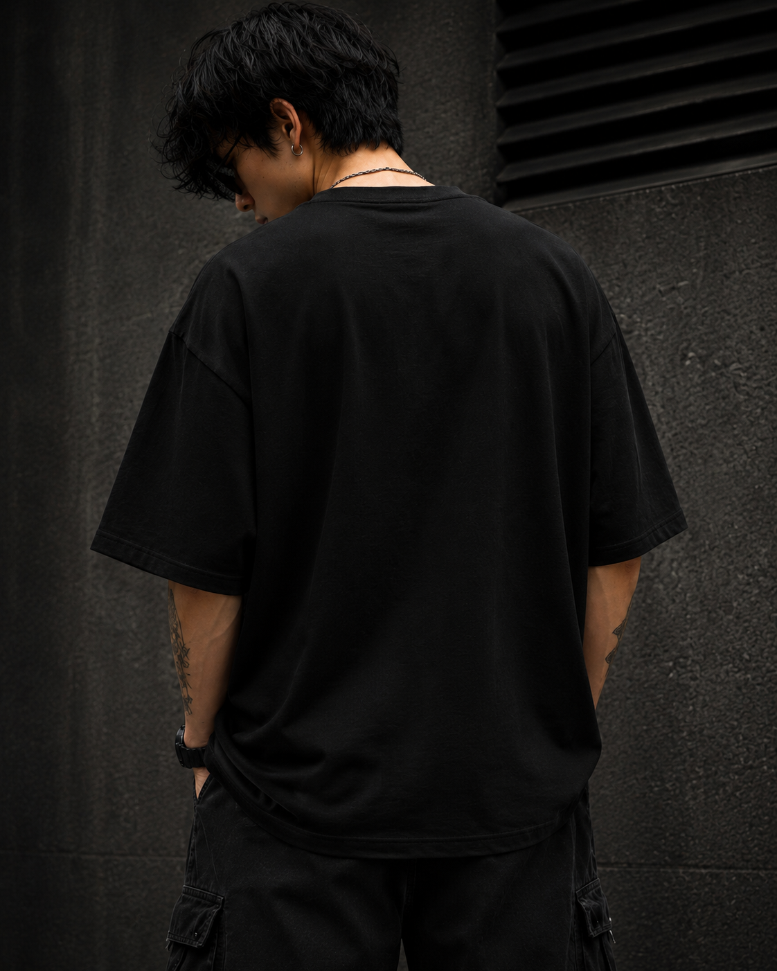 "Be Free" Monkey D. Luffy Graphic Oversized T-Shirt — Black 2