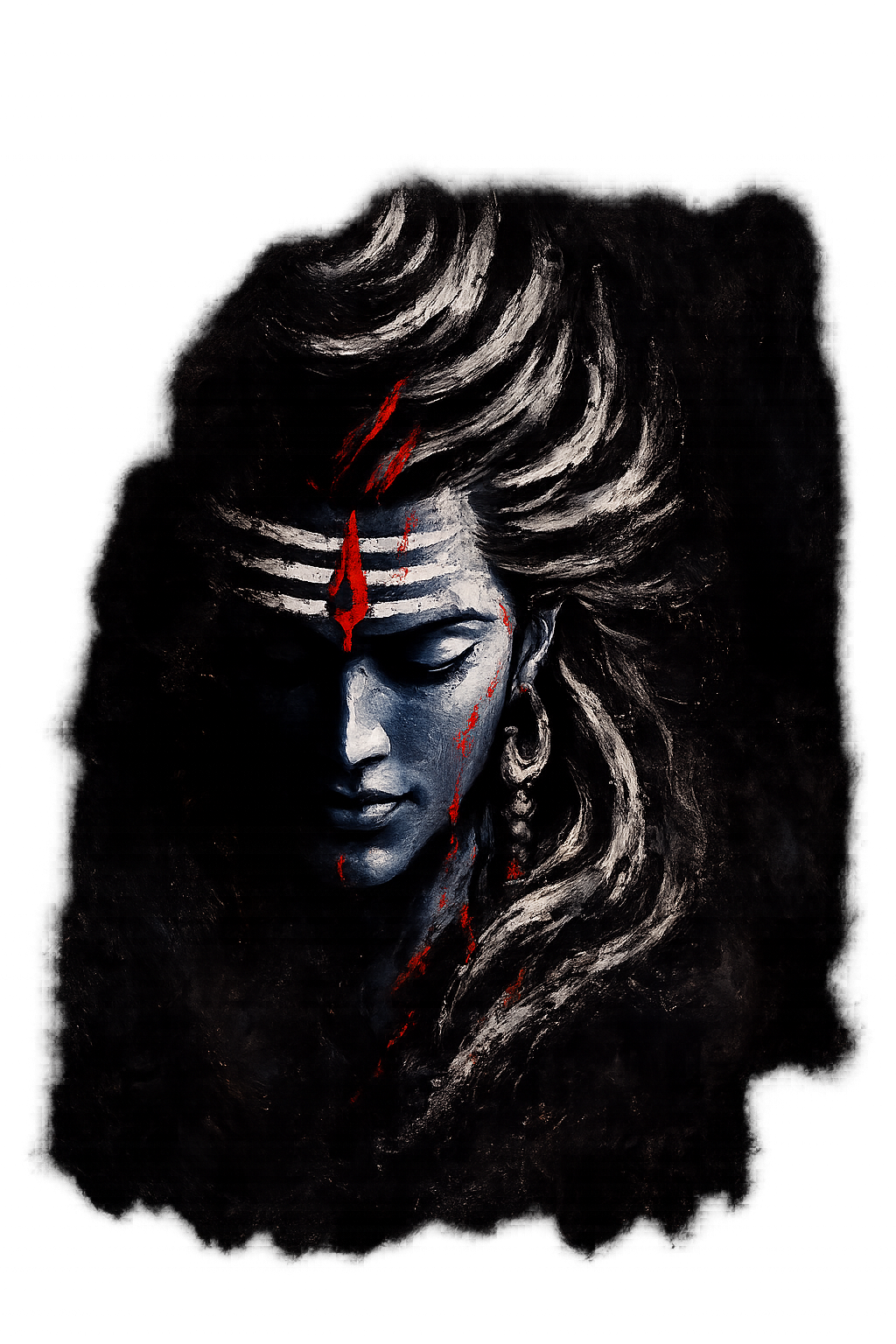 Lord Shiva Artistic Oversized Black T-Shirt for Men | Premium Graphic Streetwear | PIMBL STYLES — Black 7
