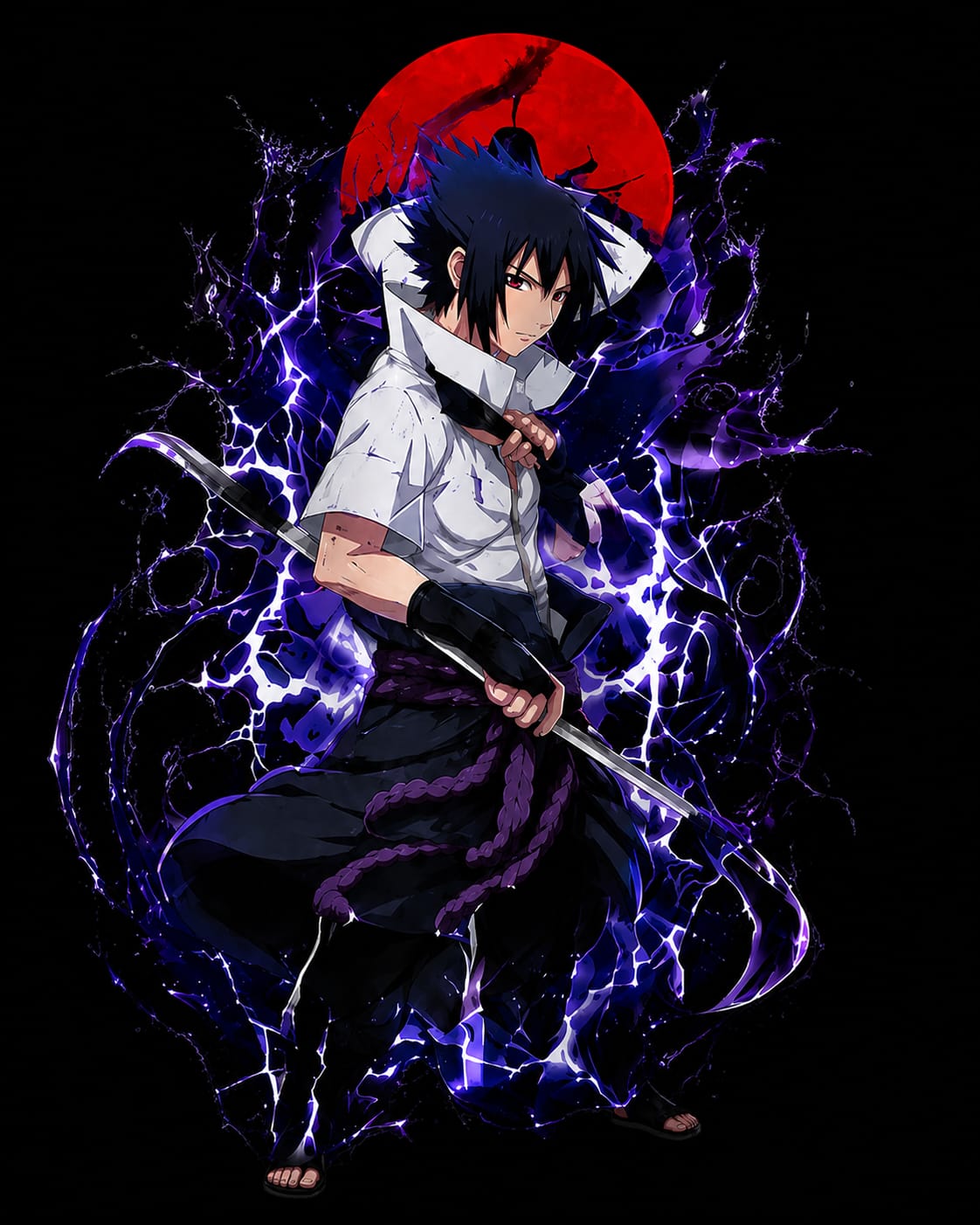 Shadow Lightning Warrior Anime T-Shirt – Black Edition — Black 5