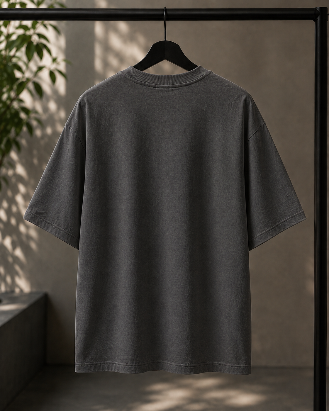 "Let Them Think" Aesthetic Wanderer Graphic Oversized T-Shirt — Smokey Grey 4
