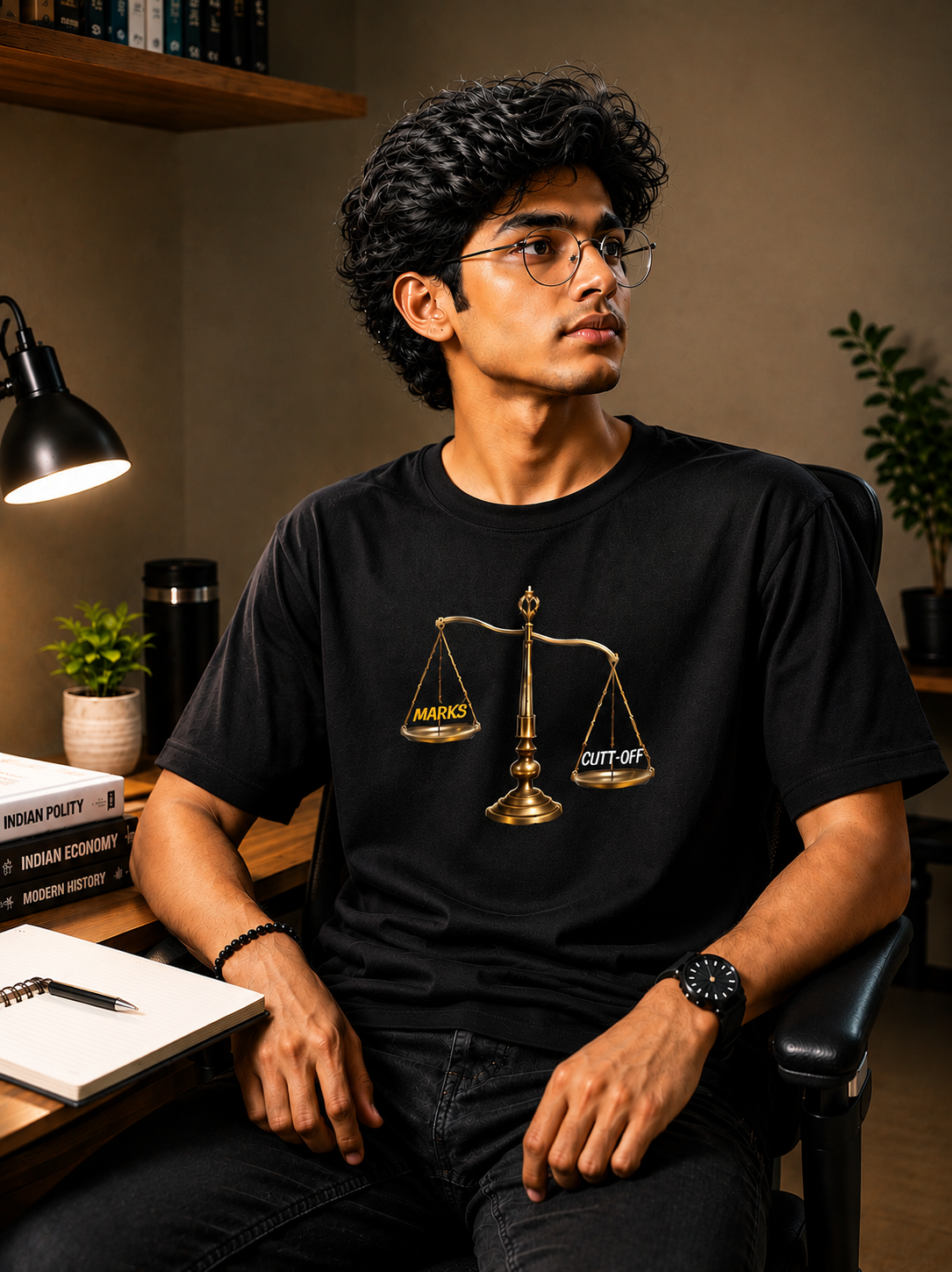 Marks vs Cut-Off – The Real Battle T-Shirt — Black 4