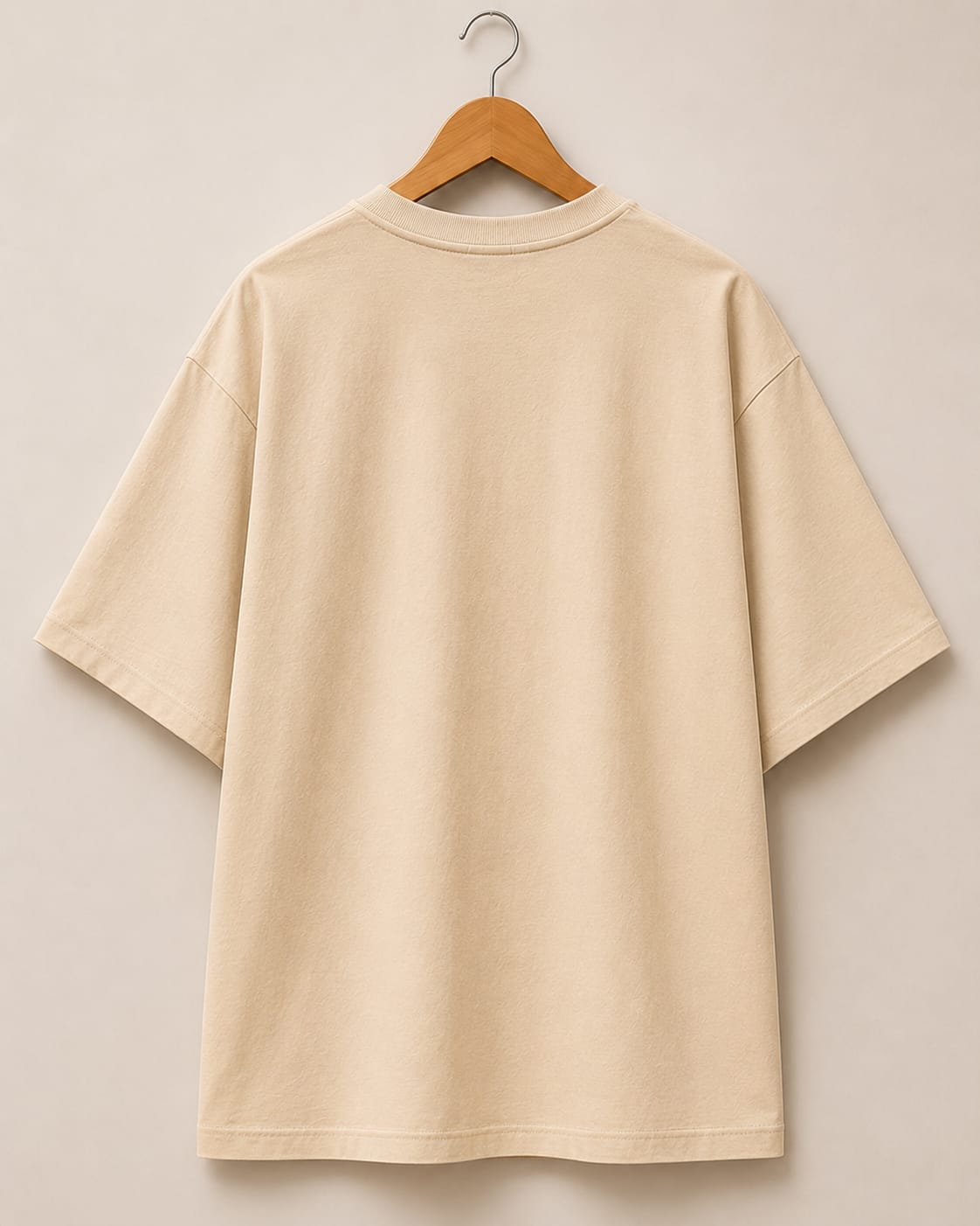 "CERTIFIED HATER'' Graphic Oversized T-Shirt  — Beige 4