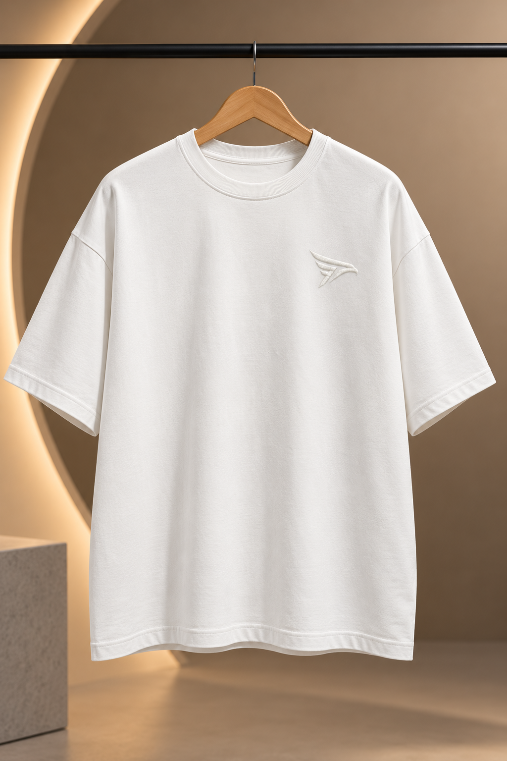 "I'm Still A Little Baby" Back Print Oversized T-Shirt — White 2