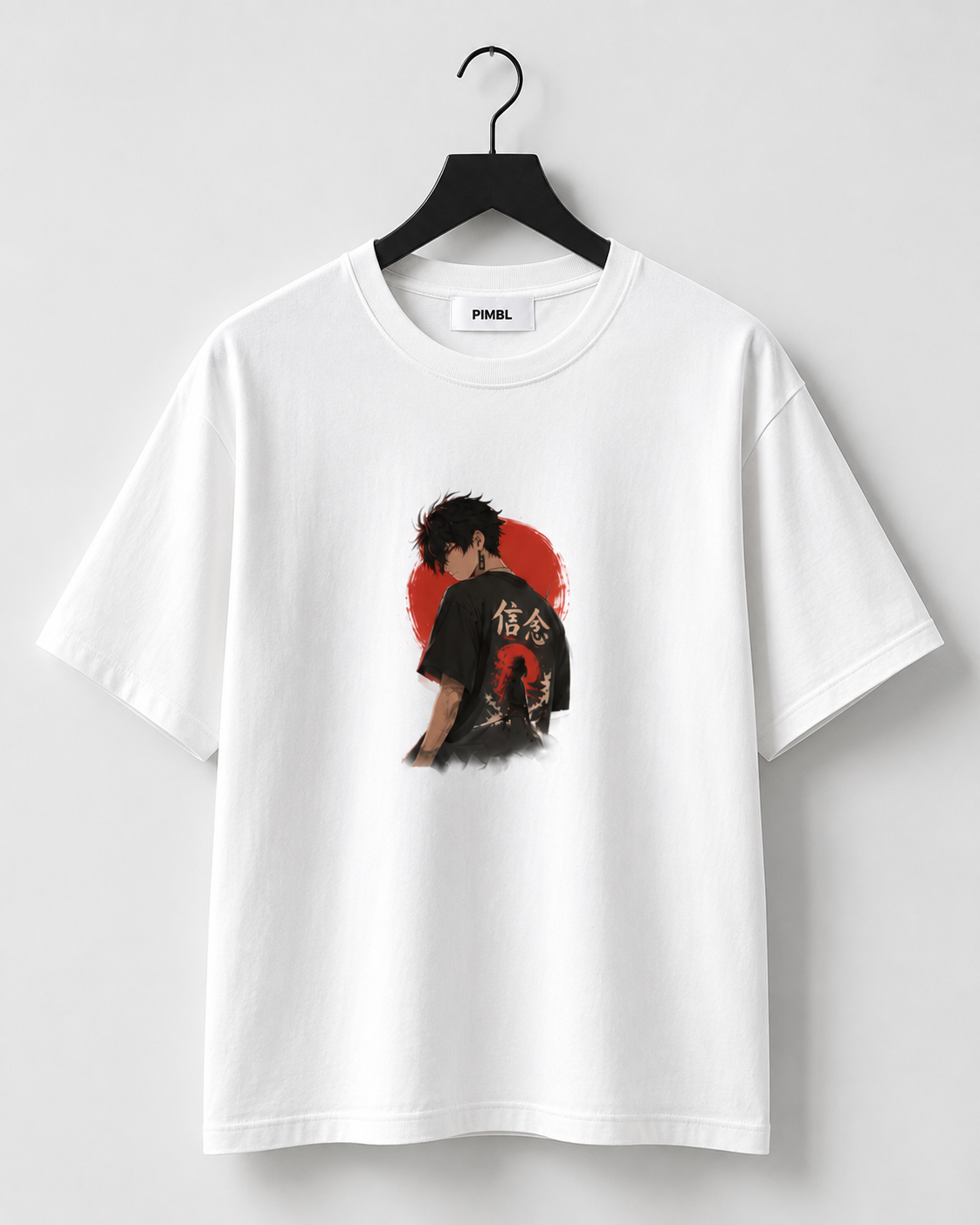Anime Graphic Oversized T-Shirt — White 5