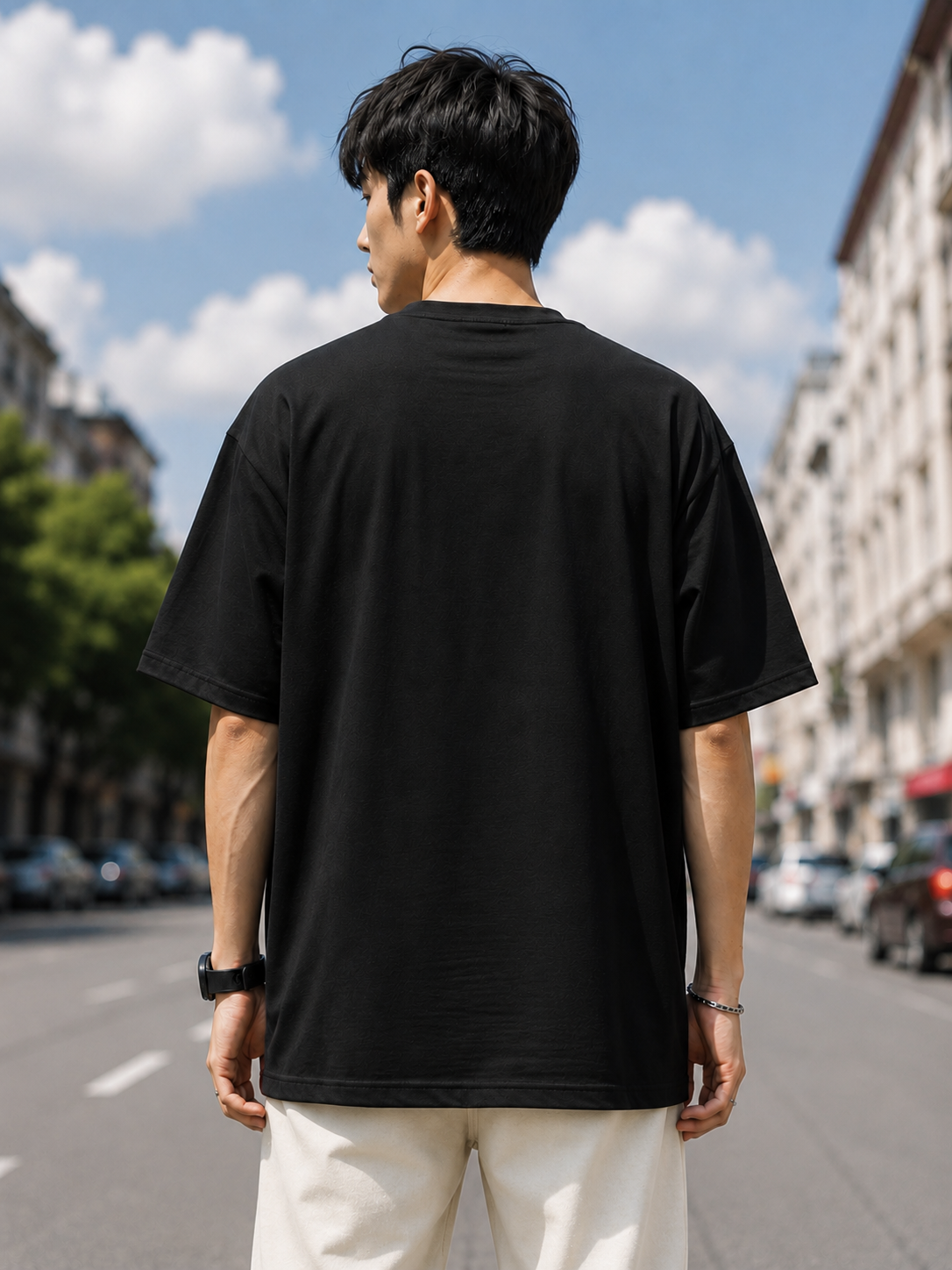 "Gojo Satoru: Cursed Energy" Anime Graphic Oversized T-Shirt — Black 2