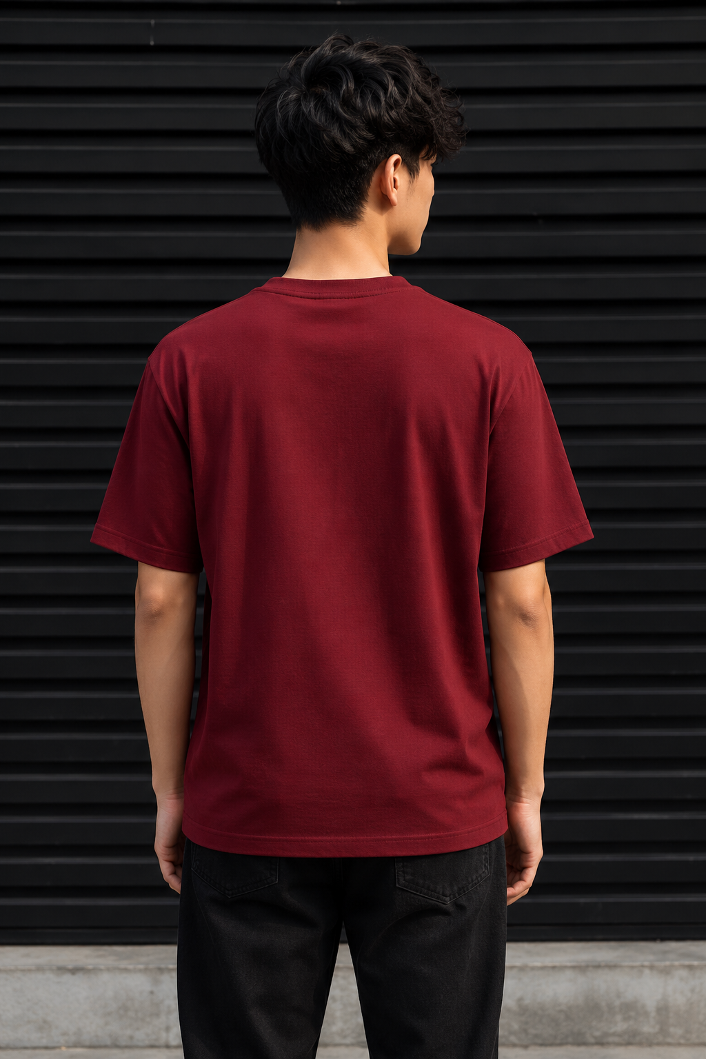 "Gojo Satoru: Unlimited Void" Anime Graphic Regular Fit T-Shirt — Maroon 2