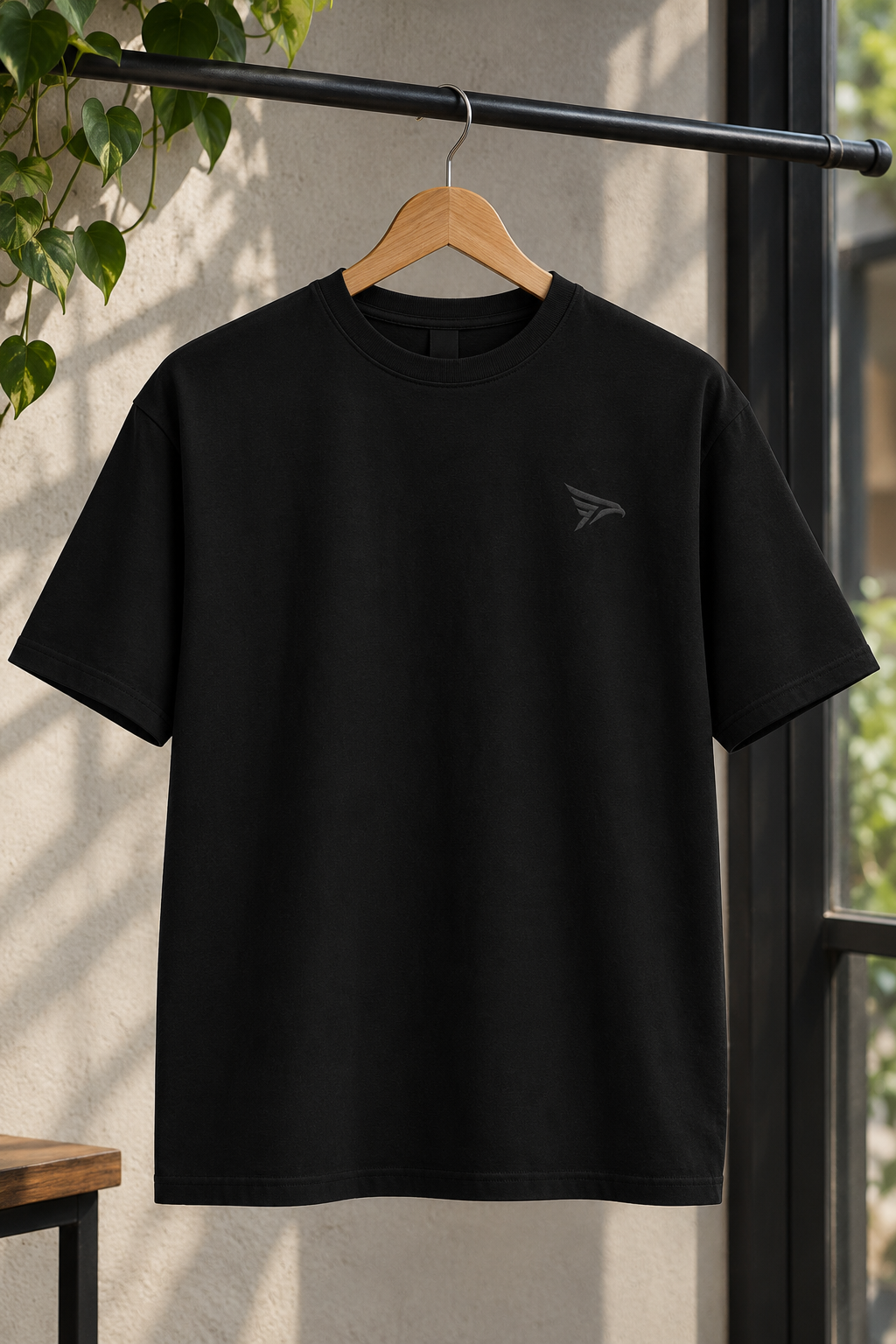 "Don't Blame Me. You're Cute" Back Print Regular Fit T-Shirt — Black 2