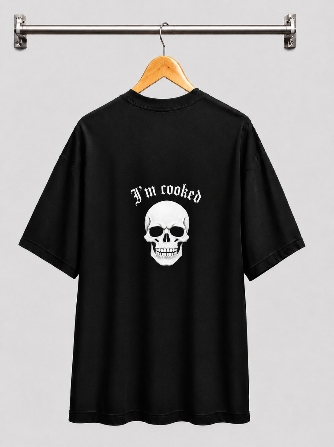 I’m Cooked Skull T-Shirt regular fit size  — Black 3