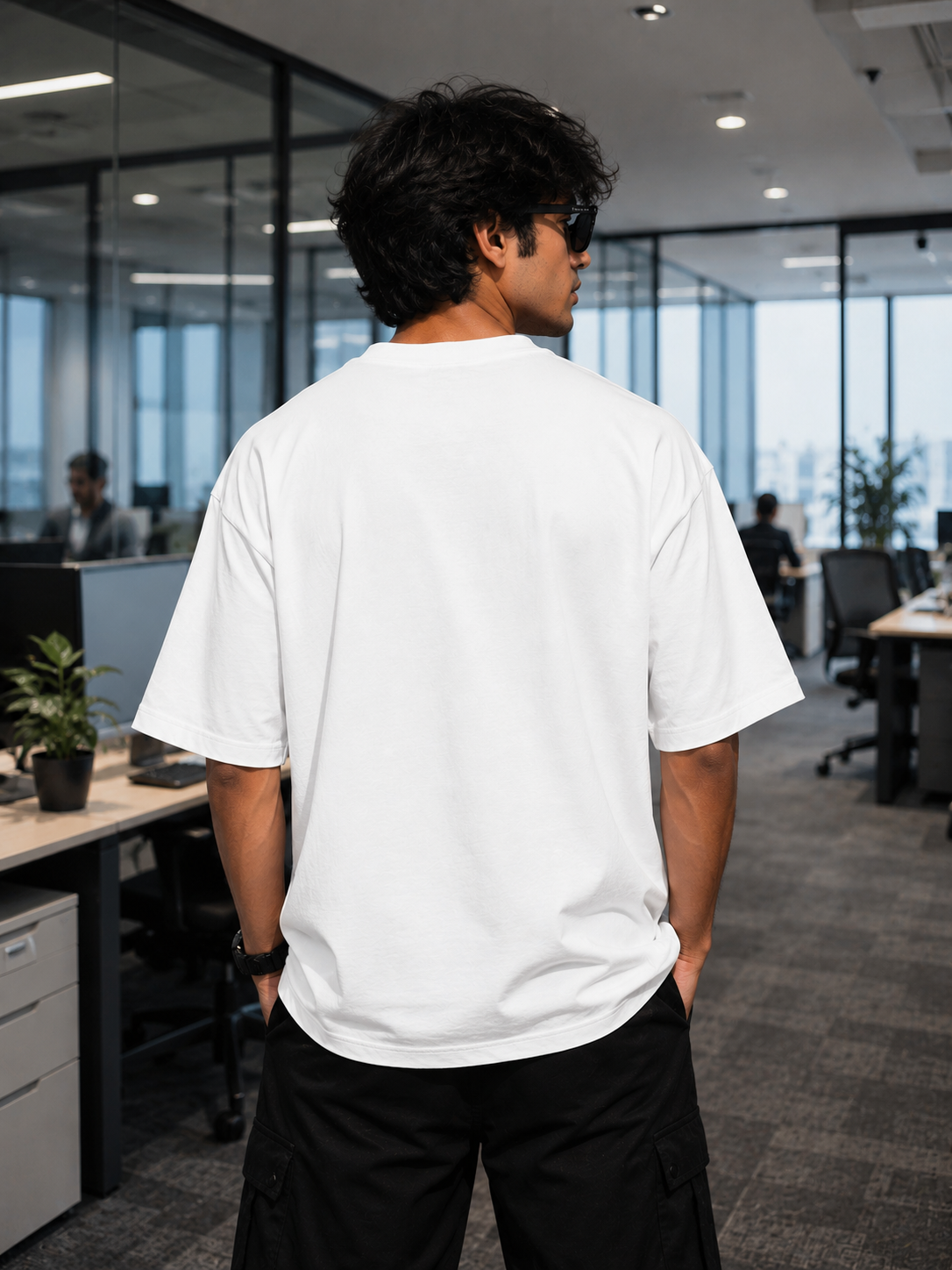 ERROR 404: SYSTEM CRASH Oversized Graphic T-Shirt  — White 6