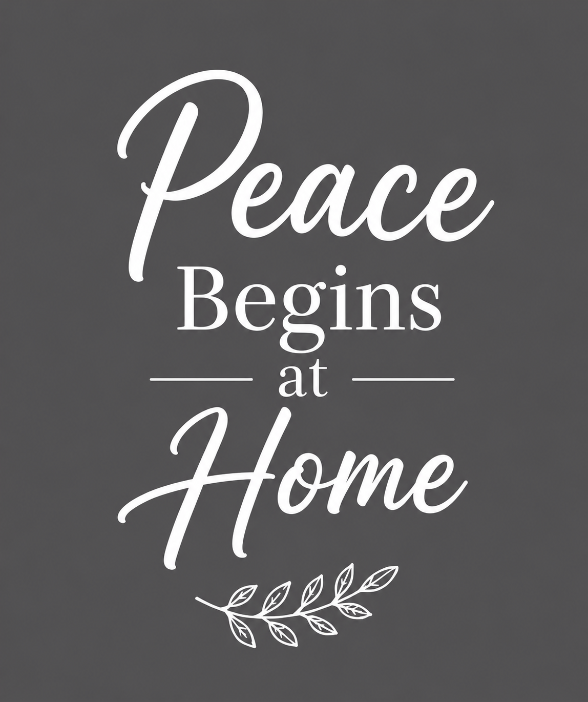 Peace Begins at Home Relaxed Fit Oversized T-Shirt — Smokey Grey 6