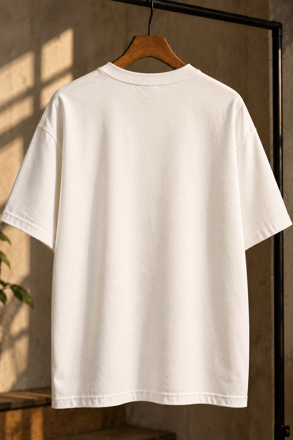 "He Buried His Feelings" Quote Oversized T-Shirt — White 2