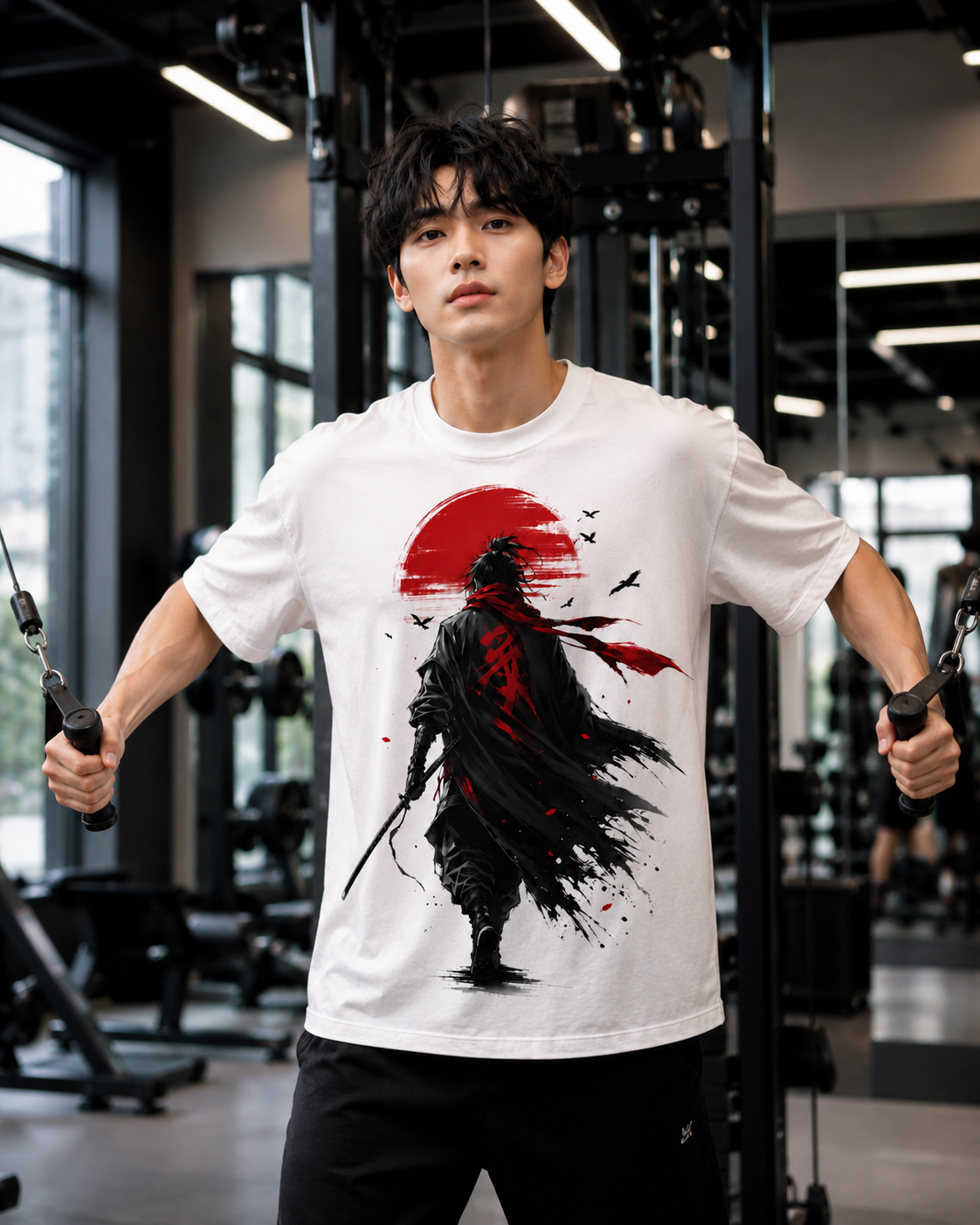 Travel along anime oversized t shirt graphics  — White 2