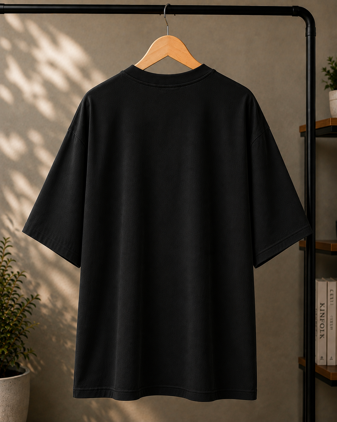 "Confidence Looks Good" Gothic Typography Oversized T-Shirt — Black 4