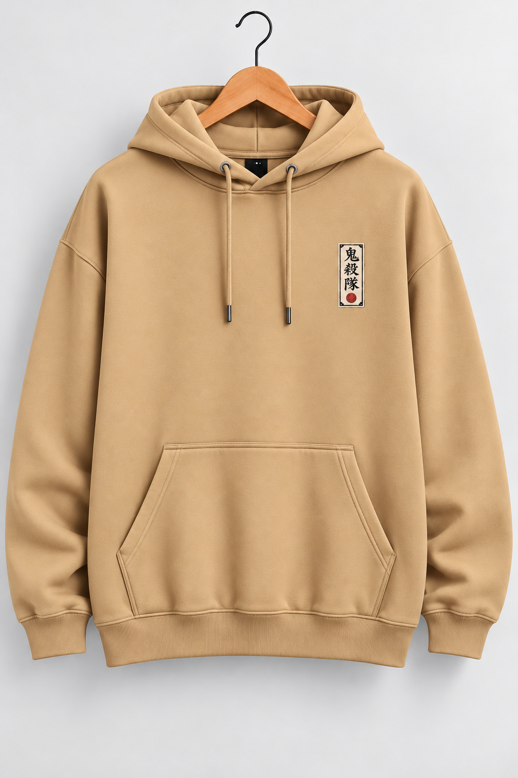 Demon Slayer Tanjiro Cherry Blossom Back Print Hoodie — Beige 2