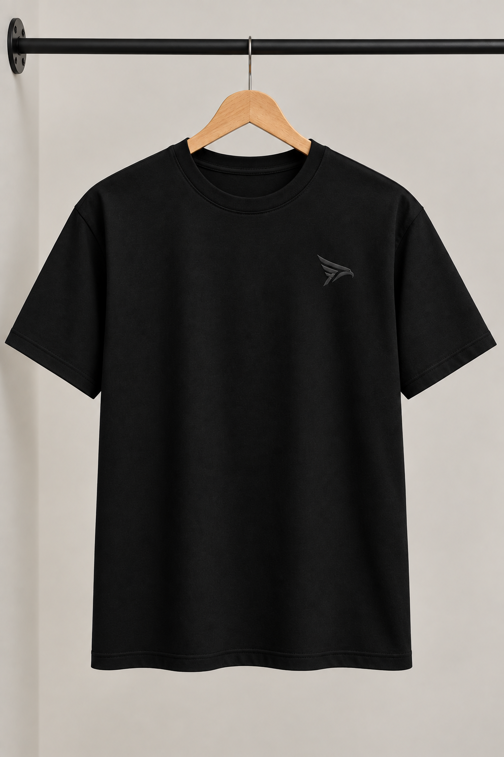 "Mom Told Me Not To Talk To Strangers" Back Print Regular Fit T-Shirt — Black 2