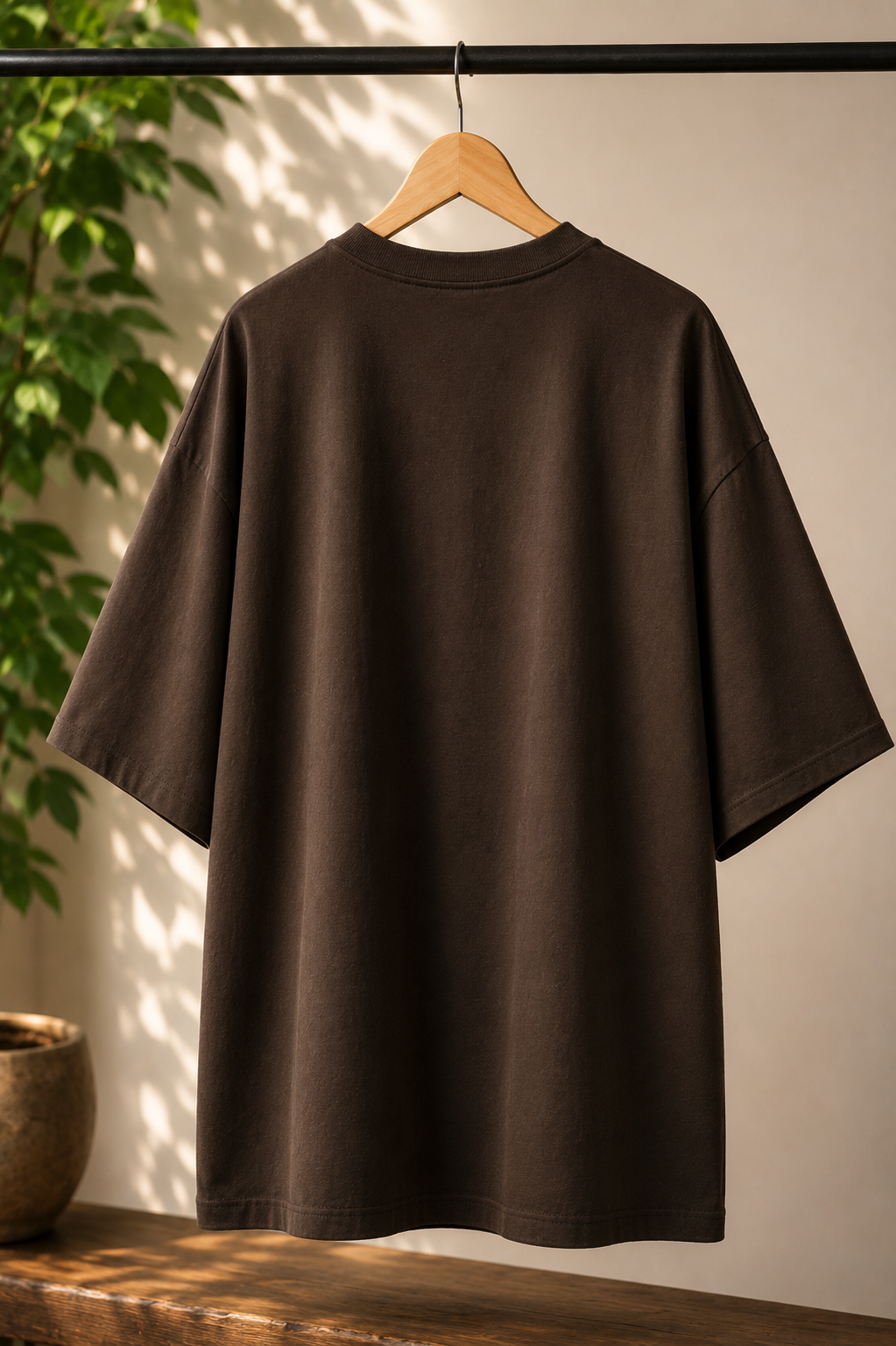 "Be Kind To Yourself" Retro Typography Oversized T-Shirt — Brown 4